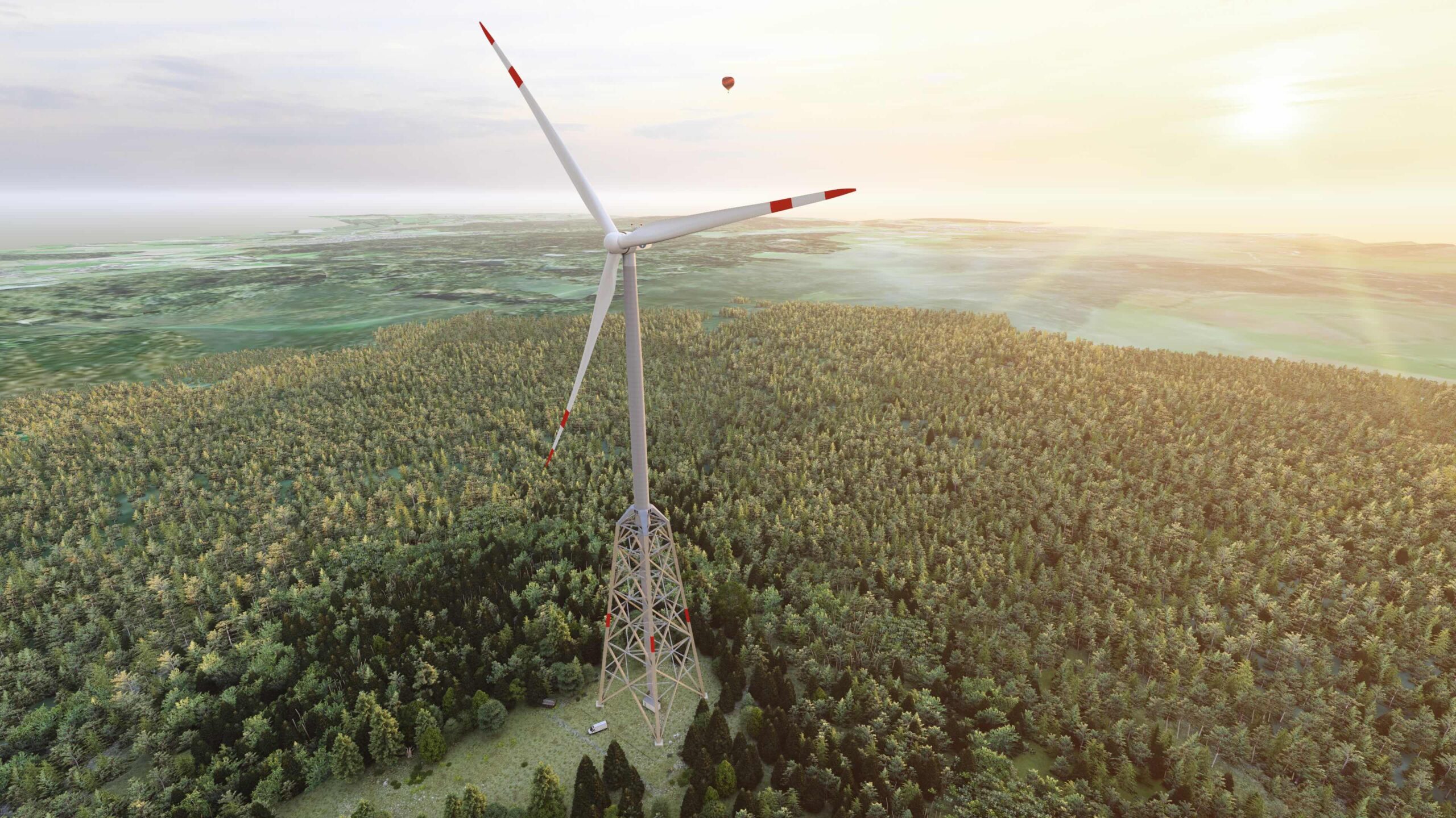 Windkraftanlagen aus Holz gegen Vibrationen