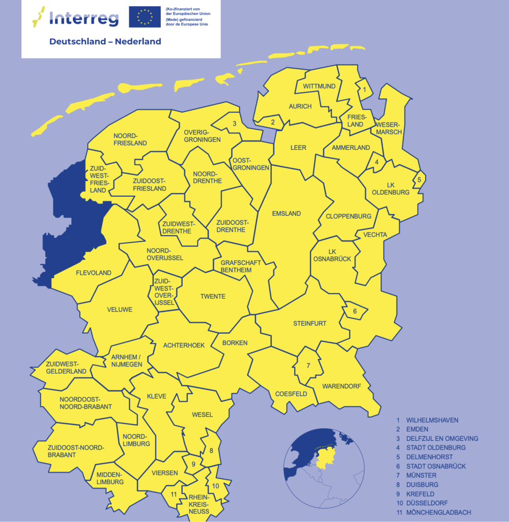 Interreg regio's Nederland-Deutschland