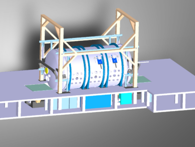 Design of the Focal 7 vacuum vessel at CSL in Liège. Credit: CSL